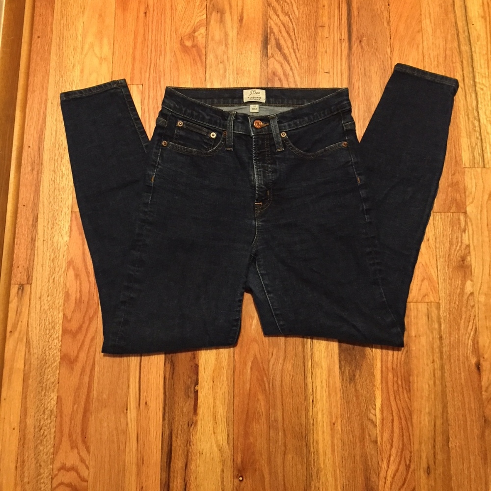 J. Crew 9" high rise toothpick jeans, size 27